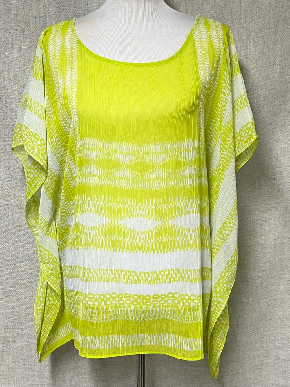 Chico's Neon Lime Layering Blouse